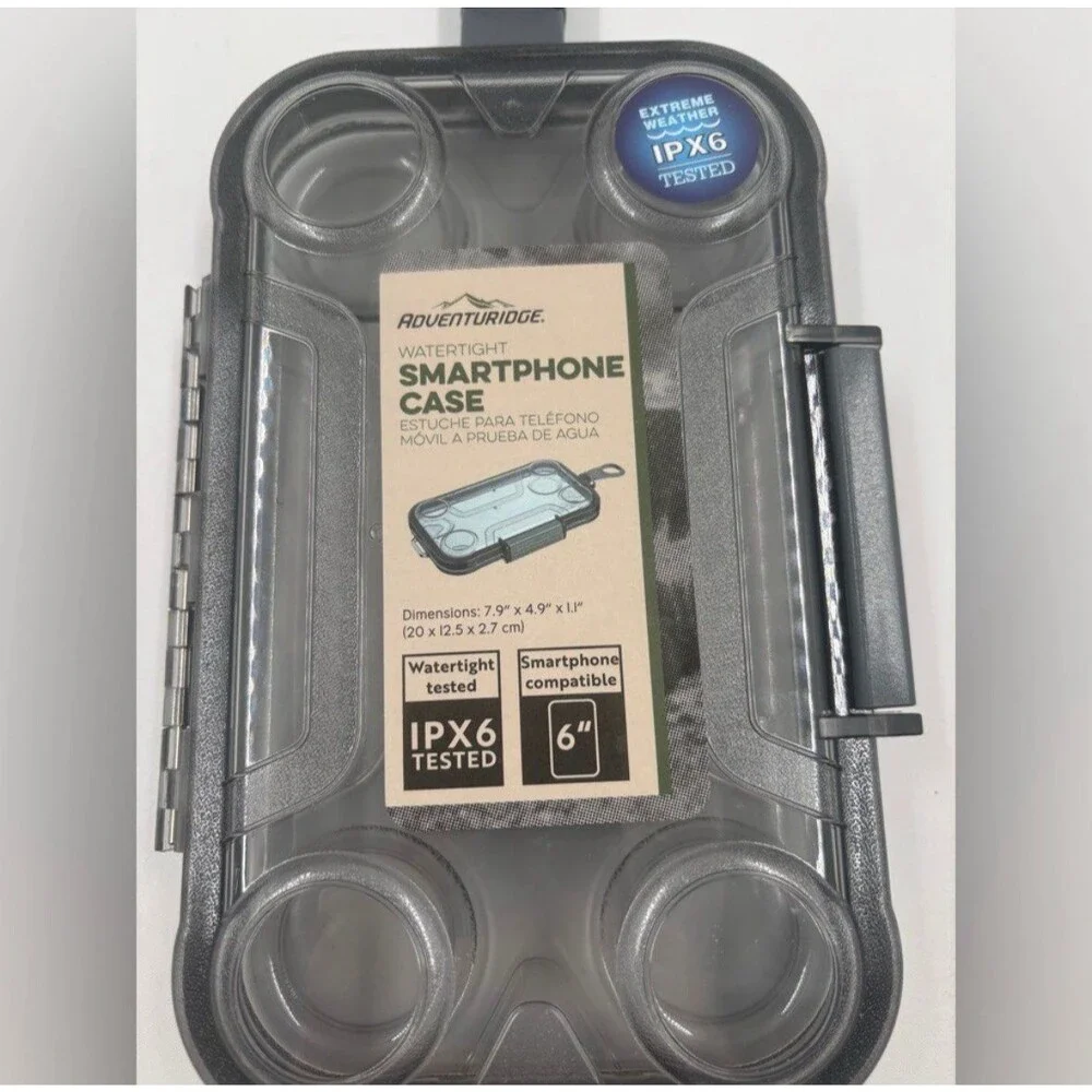 ADVENTURIDGE Watertight Smartphone Case IPX6 Waterproof Phone Dry Box Hardshell